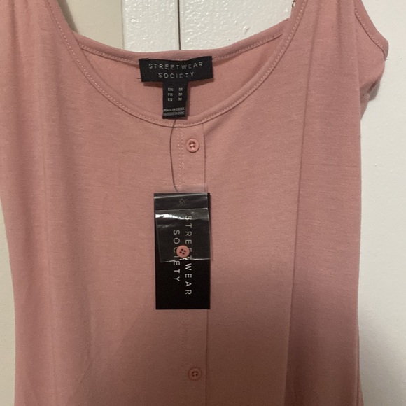 NWT pink and blue maxi dress with slit in front - Picture 4 of 6